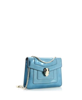  Small Serpenti Forever Square Shoulder Bag Metallic Leather