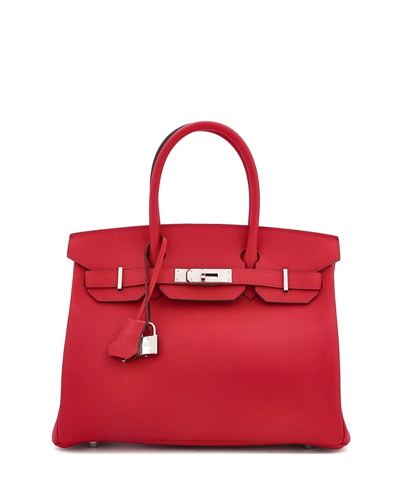 Pre-owned Pre-owned Hermes Hermes Birkin 30 Handbag Red Epsom With Palladium Hardware