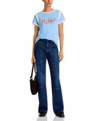 The Lasso Utility Sneak High Rise Jeans in Shine On