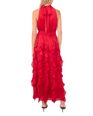 Flounce Cascading Maxi Dress
