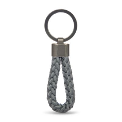 Braided Leather Rope Key Ring