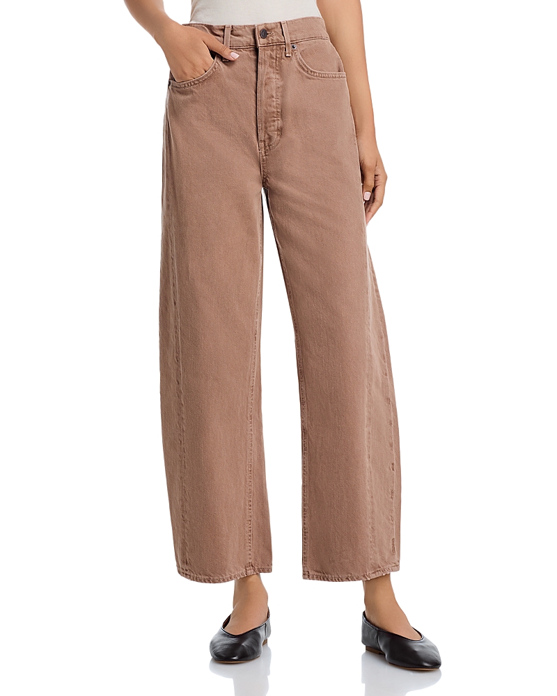 Veronica Beard Ryder High Rise Barrel Jeans In Tan Sierra In Brown