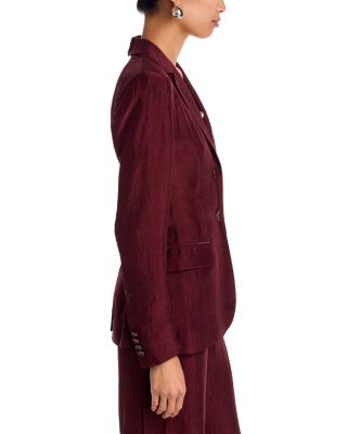 Crinkled Satin Blazer