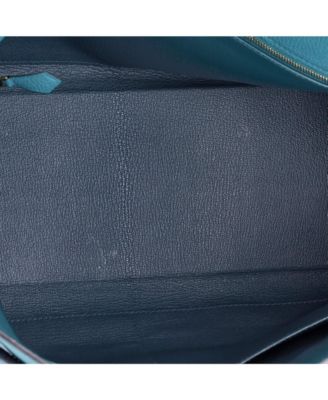 Kelly 35 Handbag Blue Togo with Gold Hardware