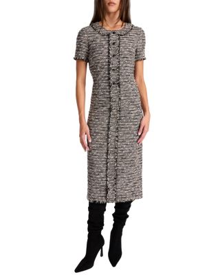 Cass Midi Modern Tweed Sheath Dress
