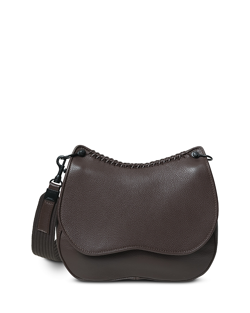 Callista Medium Saddle Bag Cocoa Grained Leather In Brown