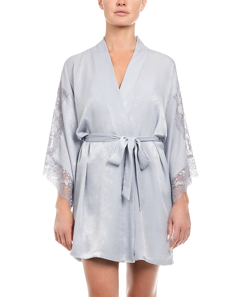 In Bloom By Jonquil Shimmer Satin Wrap In Silver