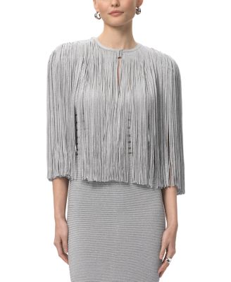 Metallic Fringe Cape