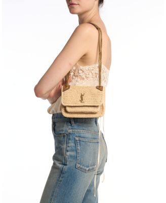 Niki Mini Shoulder Bag in Raffia
