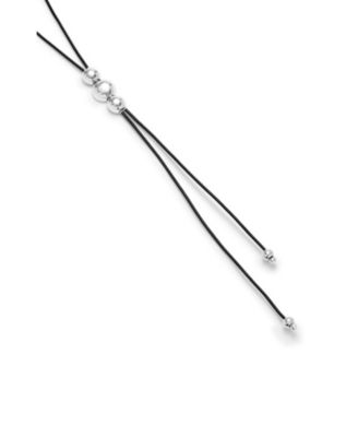  Triple-Bead Leather Necklace