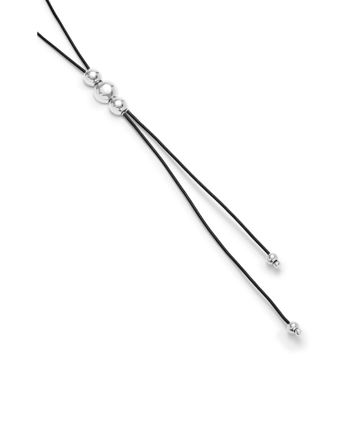 Triple-Bead Leather Necklace