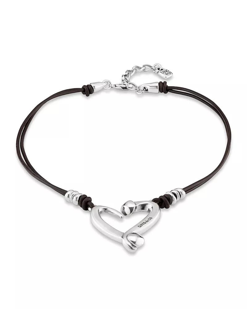 UNOde50 Dual Strap Heart Pendant Necklace