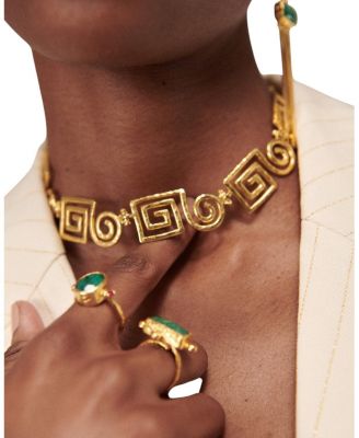 Megara Geometric Spiral Necklace