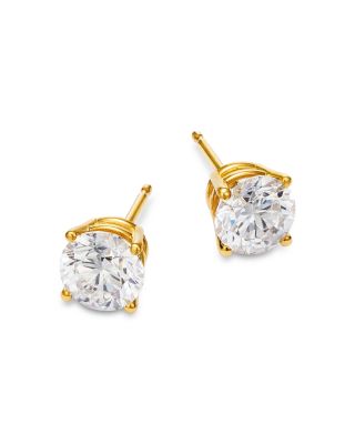 Certified Diamond Colorless Stud Earrings in 18K Yellow Gold, 1.50 tcw