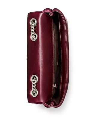 Kira Leather Diamond Quilted Shoulder Bag