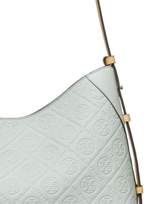 T Monogram Soft Pebble Medium Shoulder Bag