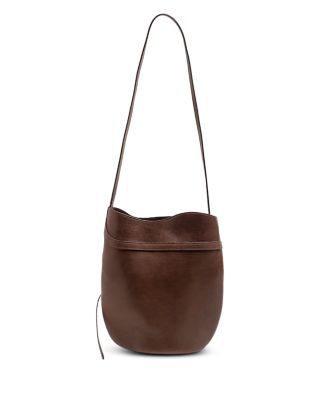 Leather Belted Bucket Bag