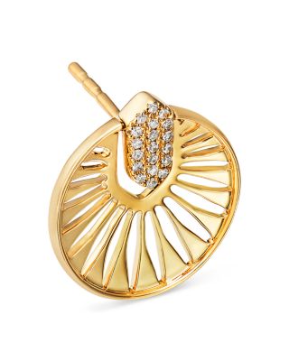 Diamond Doorknocker Drop Earrings in 14K Yellow Gold, 0.25 tcw