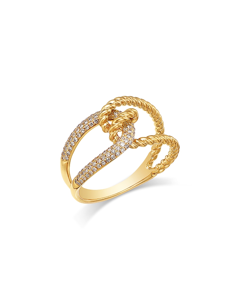 Bloomingdale's Fine Collection Diamond Open Twist Ring in 14K Yellow Gold, 0.28 tcw