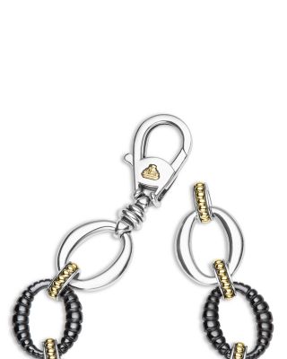 Two Tone Black Ceramic Link Bracelet