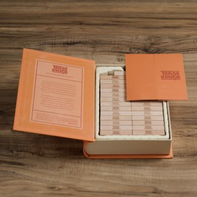 Vintage Bookshelf Assortment 4-Pack: Jenga, Battleship, Checkers &amp; Backgammon, Trivial Pursuit