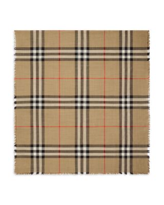 Reversible Check Wool & Silk Scarf 