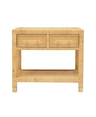 Amara Rattan 2-Drawer Nightstand