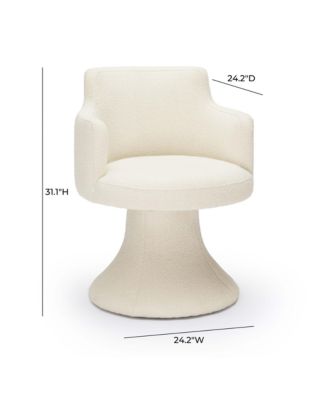 Jeffree Performance Boucle Swivel Dining Chair