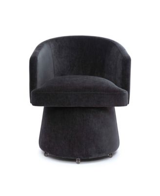 Kristen Upcycled Chenille Rolling Desk Chair