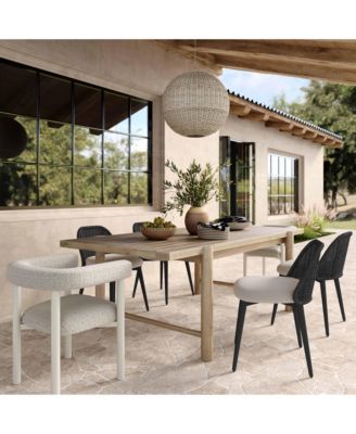 Alexa Rattan Performance Fabric Dining Chair