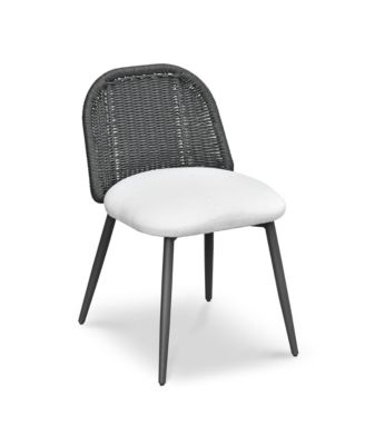 Alexa Rattan Performance Fabric Dining Chair
