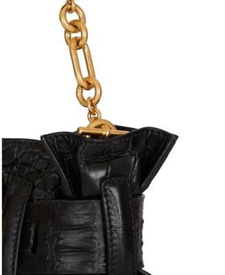  Mini Anthem Bag in Embossed Crocodile-Print Calfskin