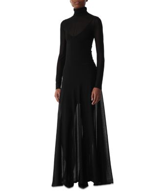 High Turtleneck Long Dress