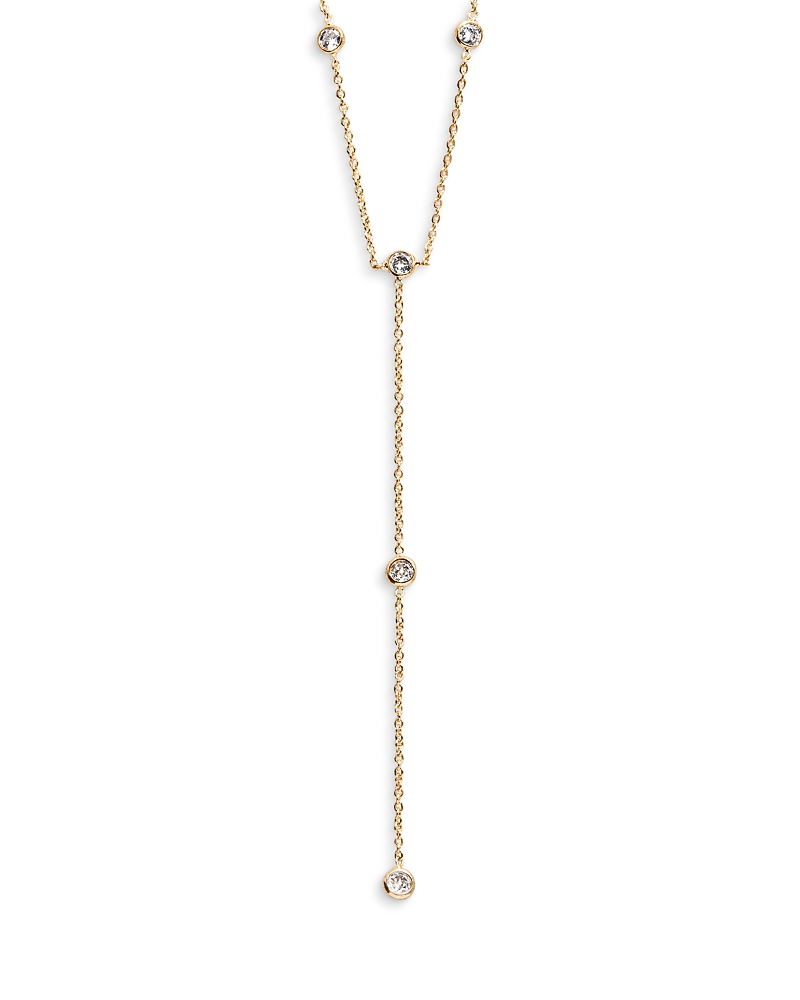 Baublebar Cubic Zirconia Lariat Necklace, 19-22 In Gold
