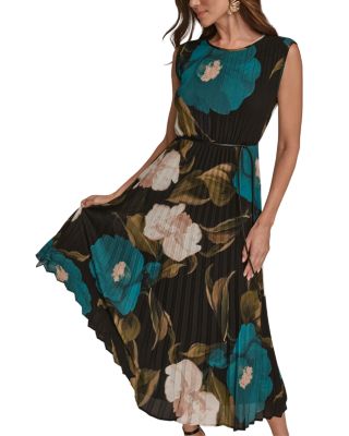 Chiffon Pleated Midi Dress