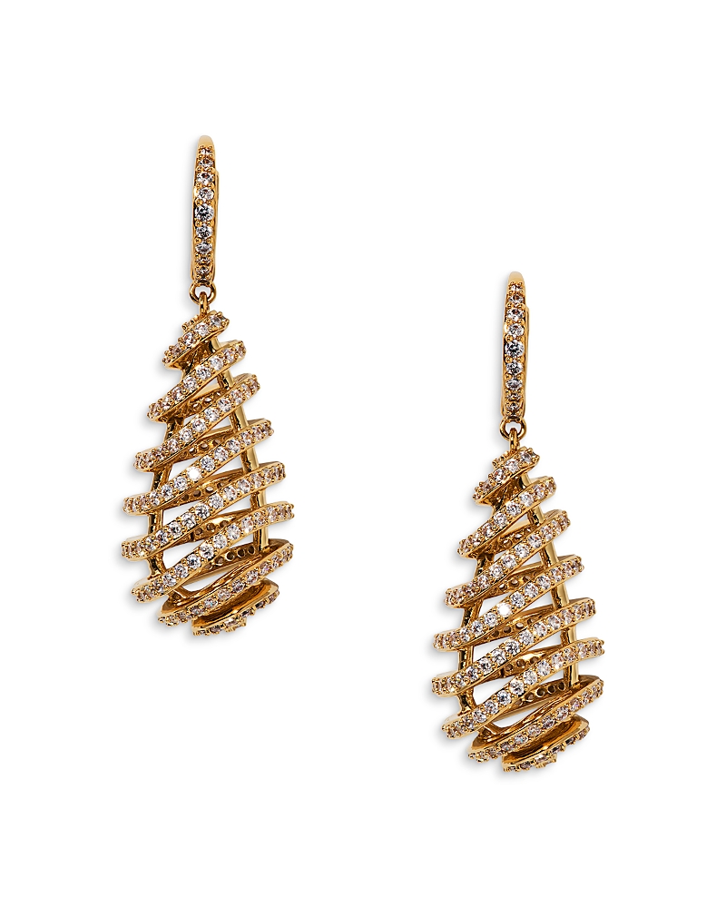 Nadri Pisa Open Pavé Drop Earrings In Gold