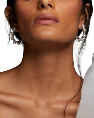 Venus C Hoop Earrings, 1.4"L