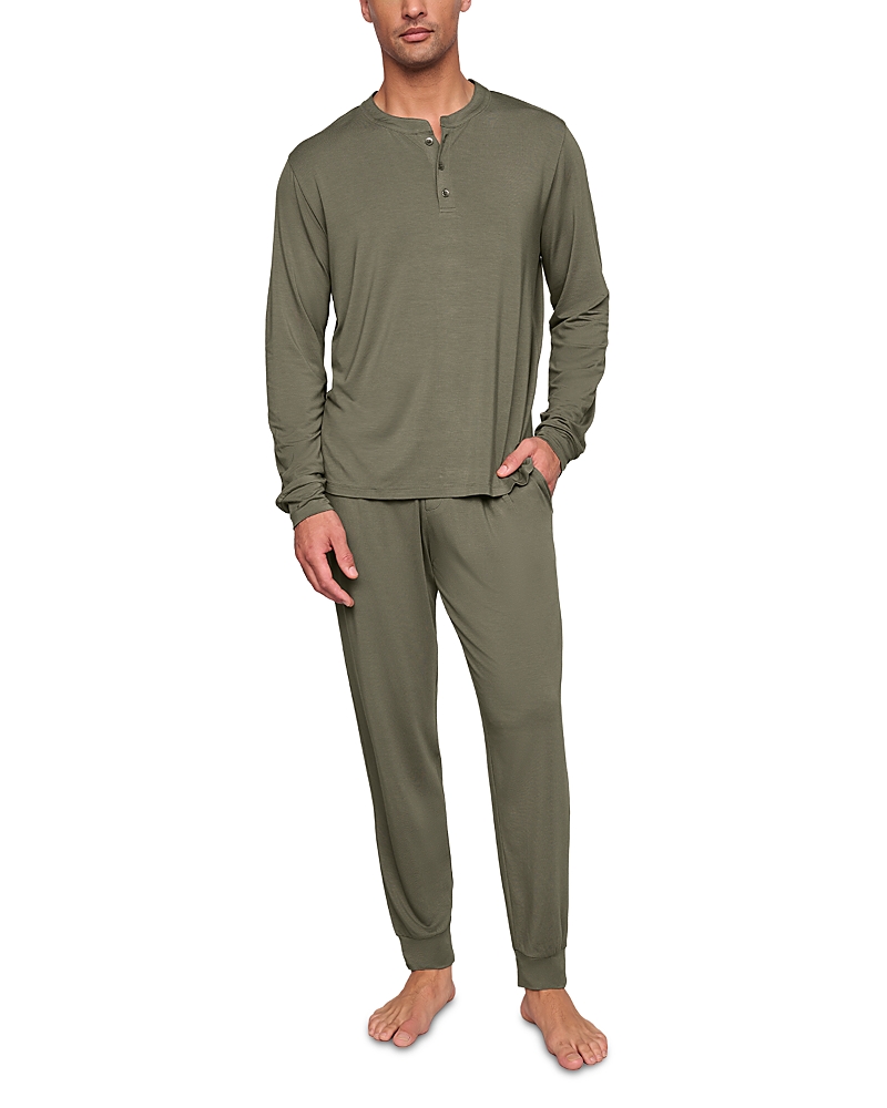 Eberjey Henry Pajama Set In Green
