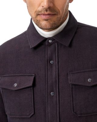 Jameson Herringbone Snap Button Long Sleeve Shirt