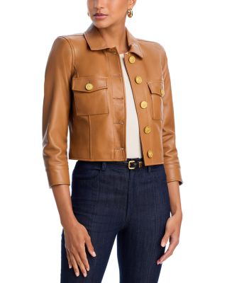 Kumi Cropped Leather Jacket