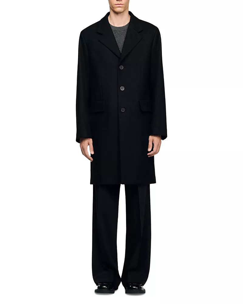 Sandro New Apollo Wool Blend Coat