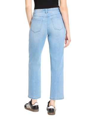 High Rise Straight Leg Jeans in Silverstone
