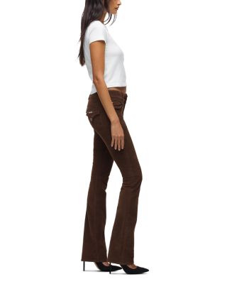 Beth Mid Rise Baby Boot Jeans in Black Coffee