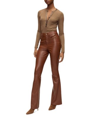 Beverly Faux Leather Flare Pants