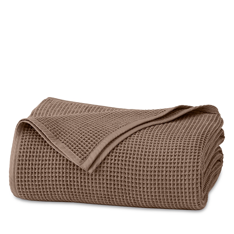 Boll & Branch Waffle Organic Cotton Bed Blanket, Full/queen In Brown
