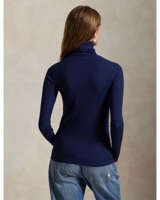 Stretch Blend Turtleneck Sweater