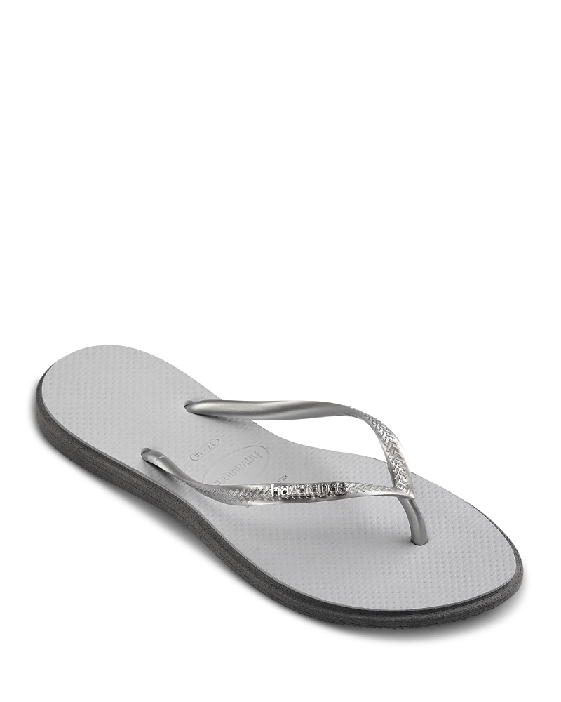 Havaianas Women's Slim Point Flip Flop Sandals In Gray