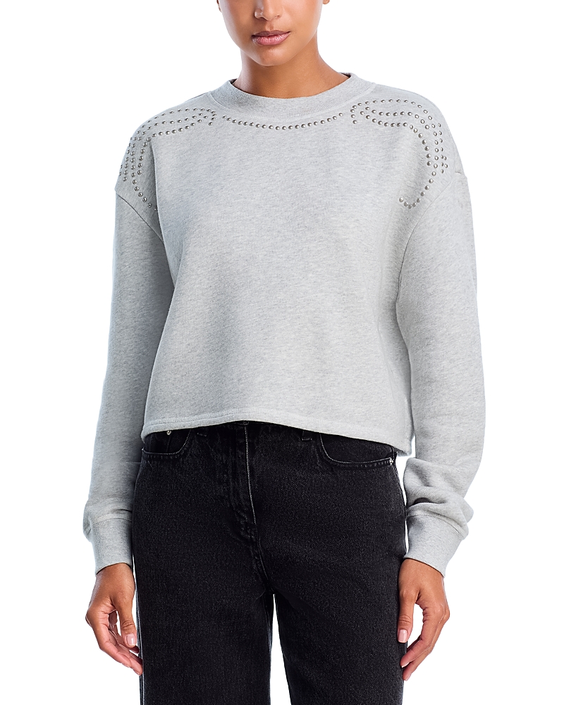 Rag & Bone Studded Sweatshirt In Gray