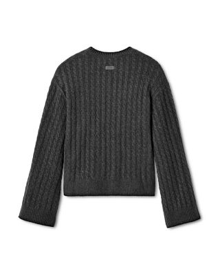 Cable Knit Whipstitched Sweater