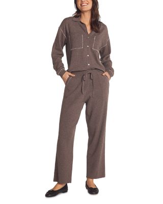 Whipstitch Straight Leg Pants